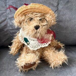 Pickford Bears 1997 Rosie Plush Bear of Joy Vintage Brass Button Collection